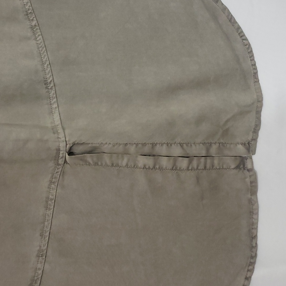 Bella Dahl V-neck Button Front Roll Tab Sleeve Khaki Size S - Picture 6 of 8